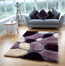 Shaggy Rugs 3D Living Area Rugs Non Shed Deep Pile Luxurious Soft Thick Pile Rug