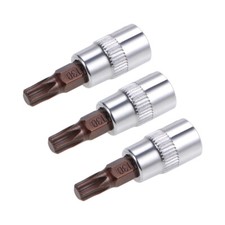  3Pcs 1/4-Inch Drive Torx T30 Bit Socket Set S2 Steel 38mm Length