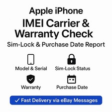 Apple iPhone IMEI Carrier & Warranty Check | Sim-Lock & Purchase Date Report 