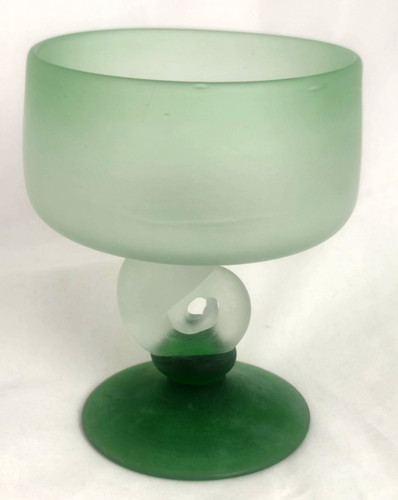Art glass pedestal bowl - glass,