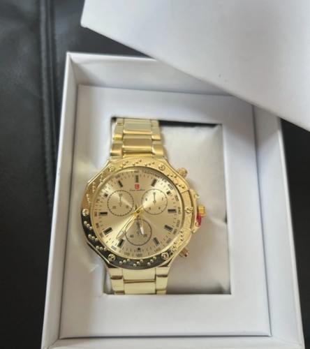 Luis cardini gold tone - gold, quartz