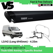 THULE 6300 4.25M AWNING BLACK + ADAPTER TO FIT VW CRAFTER L3/H2 2007-2016
