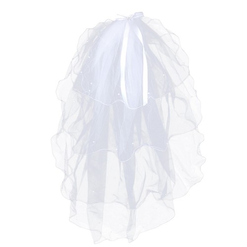 White tulle wedding veil - wedding, with