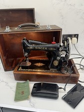 1915 Singer 99K Sewing Machine, For Leather Fabric With Motor Pedal And Lamp