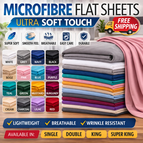 Luxury microfibre flat - microfibre, sheet