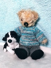 hand knitted teddy bear