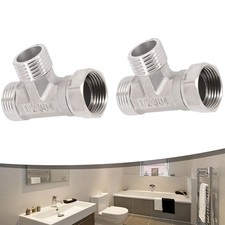 2Pcs T Adapter 3 Ways Valve