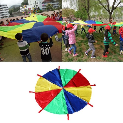 Feet kids play parachute - feet,