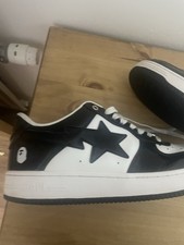 Black And White Bapesta Shoes Size 11 UK