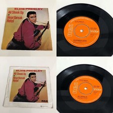 ELVIS PRESLEY All Shook Up & Heartbreak Hotel 1958 Rare 7” 45rpm RCA 2694 Record