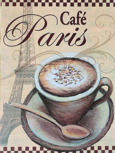 Cafe paris retro - cafe,