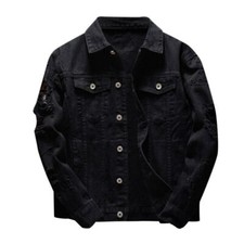 Mens Denim Jacket Button Hip