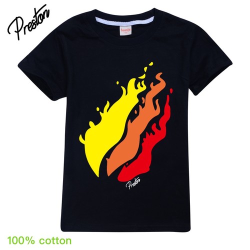 Kids prestonplayz flame black - prestonplayz,