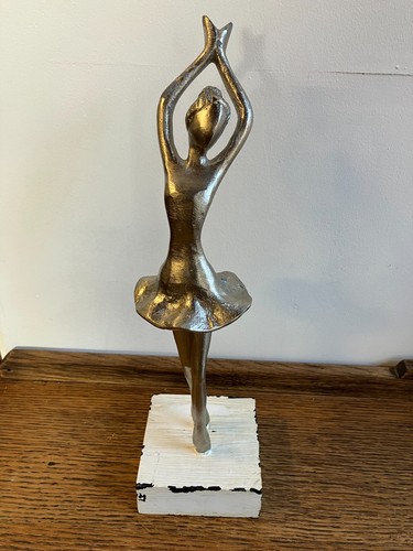 Silver coloured metal table - silver,