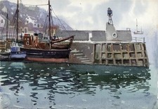 Arthur Royce Bradbury (1892-1977) Watercolour Painting Brixham Devon 1957