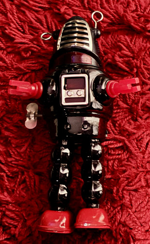 Vtg yoshiya tinplate w up - ko, w/up