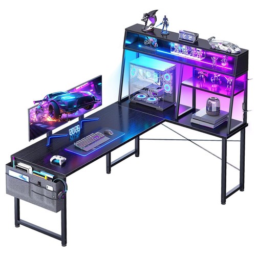 Coleshome shaped gaming desk - coleshome, l