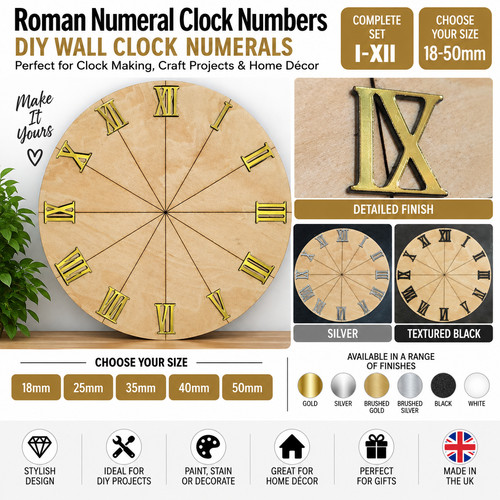 Roman numeral clock numbers - roman,