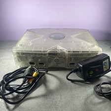 Xbox Original Crystal Console Cables Tested Working OG Xbox Good Condition