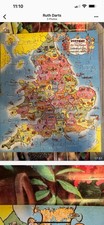 VTG 60’s Wood Victory British Isles Map Approx 100 Piece Jigsaw Puzzle. Mr25392 