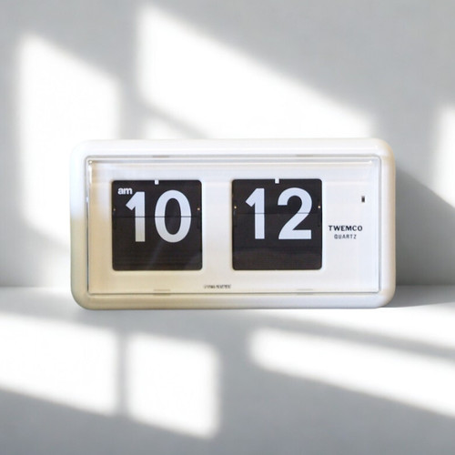 Twemco flip clock white - twemco,