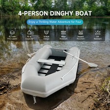 3M Inflatable Kayak Boat for Fishing Raft for 4 Adults on Rivers Lakes Fishing