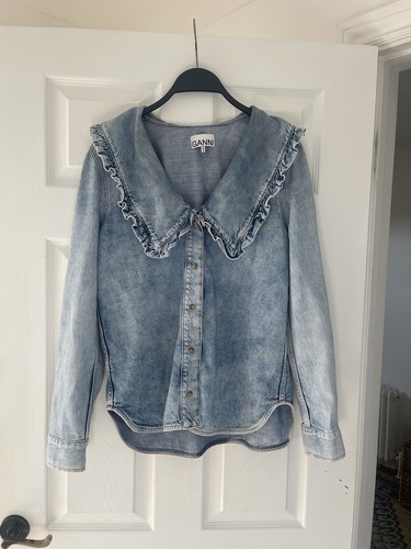 Ganni ladies denim shirt peter - ganni,