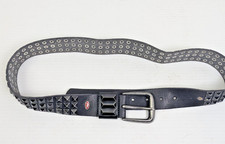 Mens Black Leather Studded