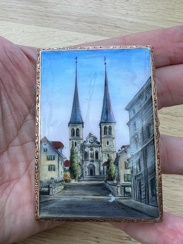 Fine enamel decorated gilt - fine,
