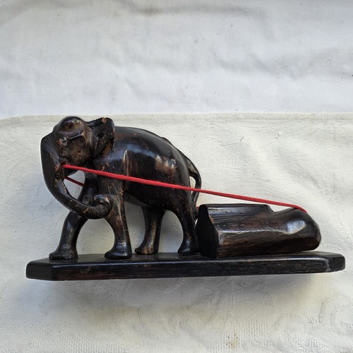Hand carved wooden elephant - hand,