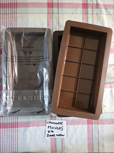 Deep chocolate bar molds - molds, x4