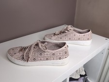 Michael Kors Keaton Lace Up Sneakers US 8.5 UK 6 Pink Leather Shoes Women’s VGC