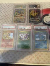 3 x Psa 9 graded 2 x PG 10 graded  5 Slabs Pokemon Card Bundle