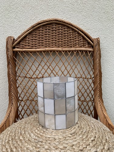 Capiz shell cylinder lampshade - capiz,