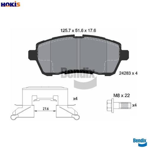 Brake pad set - set,