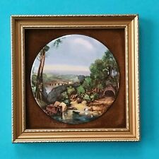 Vintage plaque picture Staffordshire ceramics  Harleigh China co. hand made 1971