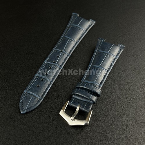 25mm blue leather strap - 25mm, band