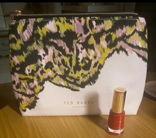 Ted Baker Empty Make Up Bag With Red Nail Polish New