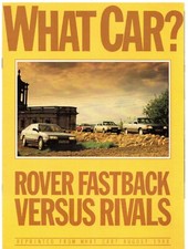 Rover 820 Si Fastback Road Test 1988 UK Market Brochure What Car? Granada Saab 