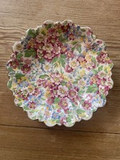 James Kent “Apple Blossom” Pattern Chintz Ware Floral Printed Shallow Dish