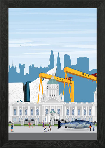 Belfast travel print framed - travel,