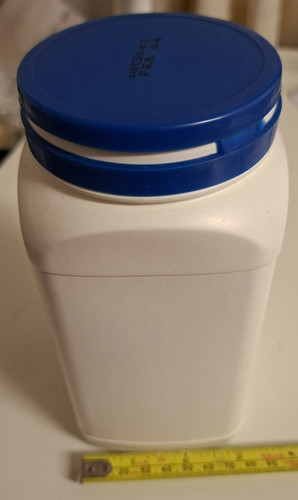 Large plastic storage jar food - storage,