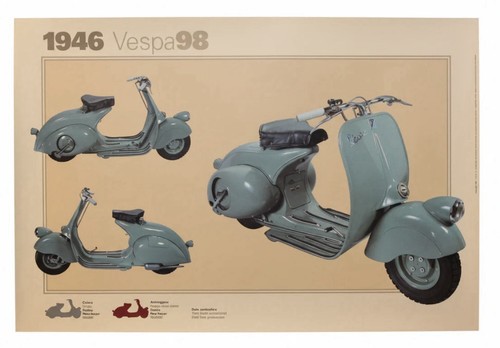 Vespa model poster 11x19 - 98,
