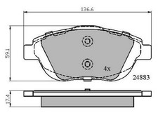 NAP Front Brake Pad Set for