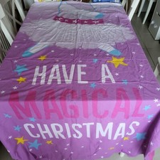 Unicorn Christmas SINGLE Duvet Set Ballerina  Have a Magical Xmas 