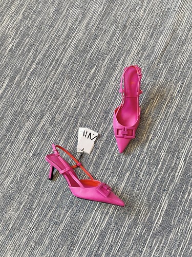 Zara fuchsia pink leather - pink, high