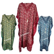 Womens Paisley Kaftan Long