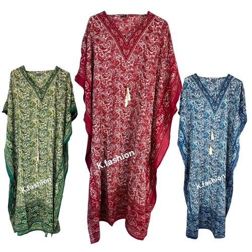 Womens paisley kaftan long - paisley,