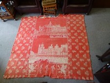RARE 19th C Antique Welsh Wool tapestry Caernarvon Quilt Caernarfon Aberystwyth