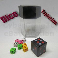 DICE BOMB BIG DIE TO SMALL A QUICK CHANGE COLOUR EXPLODING EXPLOSION MAGIC TRICK